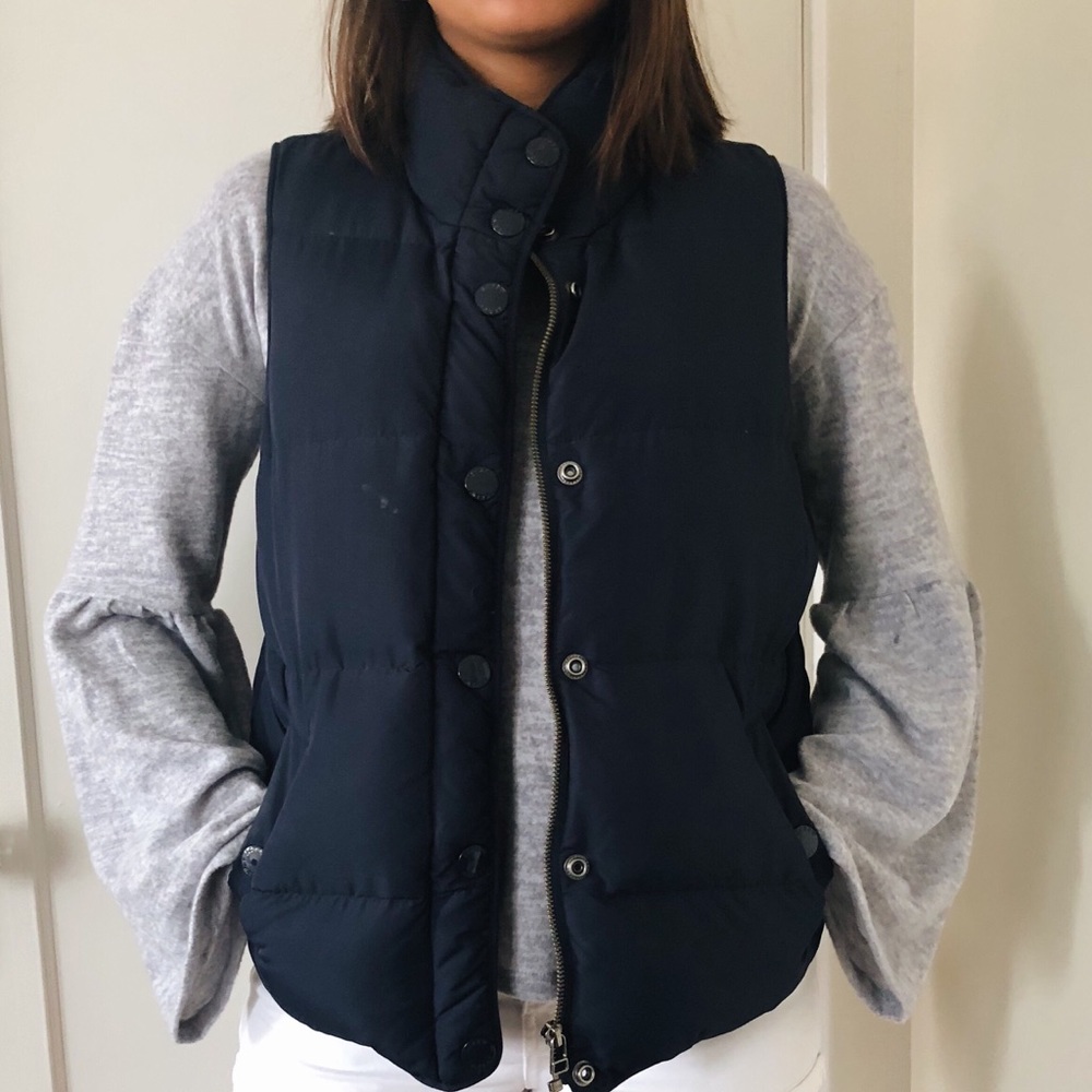 J.Crew Navy Down-Filled Puffer Vest